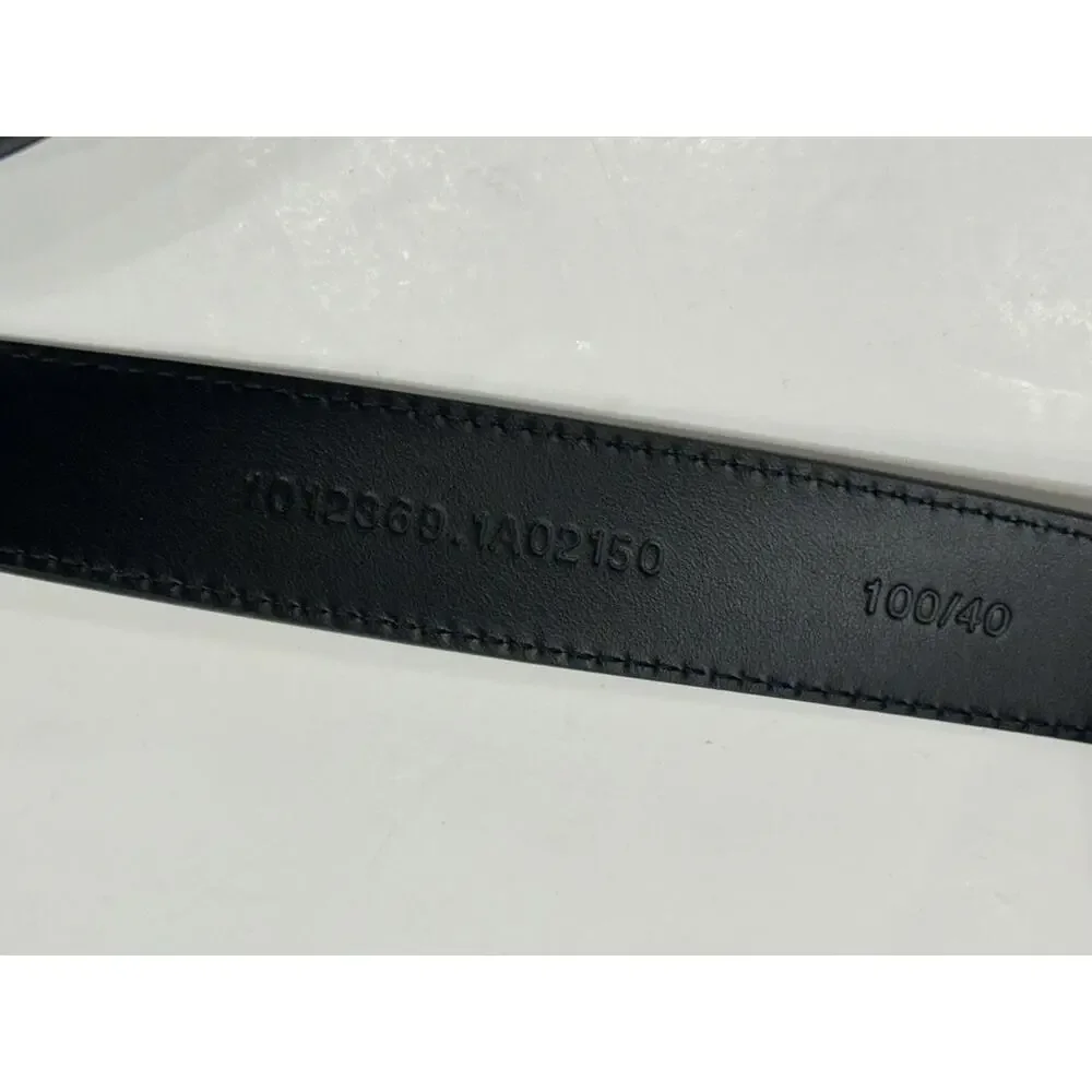 Versace Medusa-Buckle Brown Slim Calf Leather Belt 100 (40) IT 1012369 NWT $550